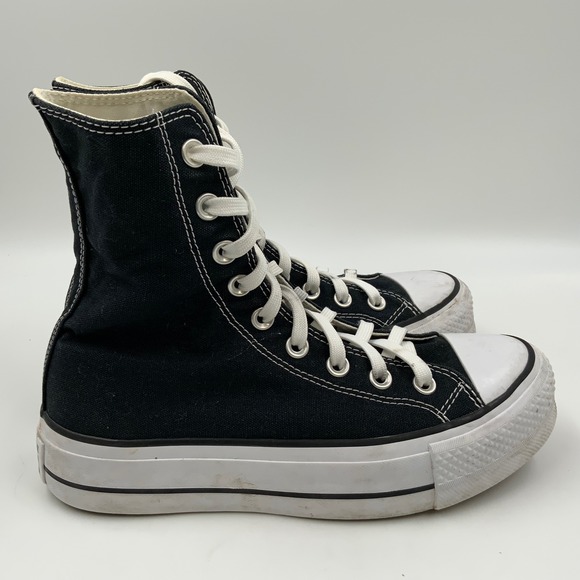 Converse Chuck Taylor All Star Platform High Top Sneakers Black Womens Size 6.5 - Picture 3 of 8